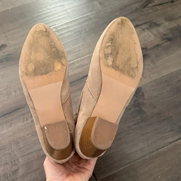 JustFab Taupe Ankle Boots - Picture 3 of 3